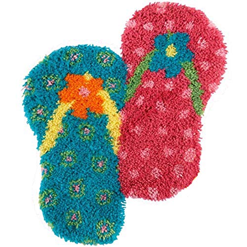 ZUSFUL Knüpfen Teppich Kreuzstich Stickerei DIY Set Knüpf Set Kinder Latch Hook Kit für Kinder und Erwachsene Latch Hook Kit Knüpfset Teppich,C Cover