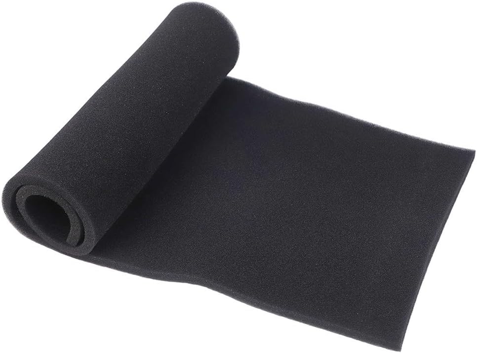 Air Conditioner Filter Replacement Cotton Sheet, 1m x 40cm Black Sponge, Cut-to-Fit Grease Trap for Indoor Air Quality, Compatible with Furnace, Vent, Range Hood and RV Air