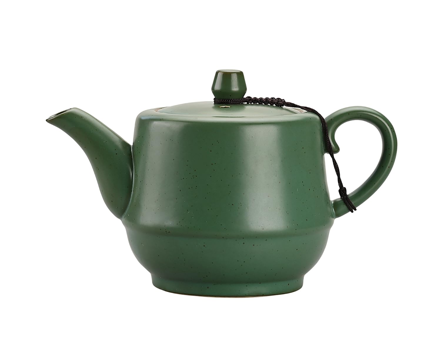 Théière en Céramique de Style Rural avec Infuseur en Acier Inoxydable 450 ml - Théière en Porcelaine pour Thé en Fleurs et Thé en Vrac (Vert)