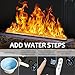 Water Vapor Fireplace with Real Water- Flame Vapour, Multiple Flame Colors and 5 Levels Flame Adjustment, Led Indoor Embedded Touchable Atomized Flame,1500mm-7colors-remotecontrol