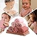 Wenobby 8 Pack Muslin Burp Cloths for Baby Girls - 6 Layer Organic Cotton Large 20