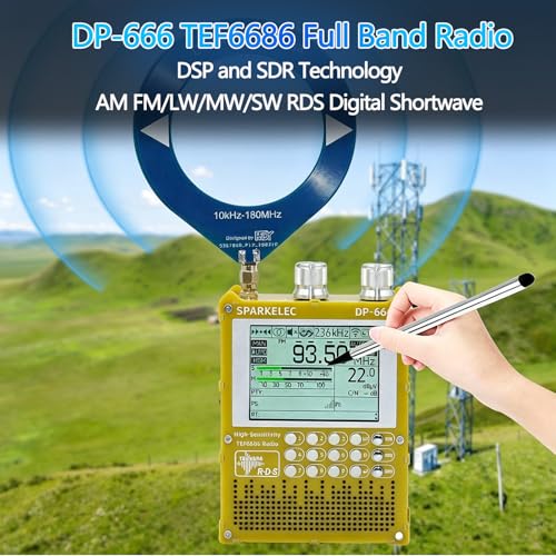 Radio DSP Full Band DP-666 2.8 pulg Pantalla color 5000mAh miniatura 2