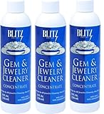 Blitz 653 Gem & Jewelry Cleaner Concentrate, Tall Bottle of 8 Fluid Ounces, 3-Pack, 3