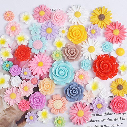 Image of Ulalaza 100pcs Slime Charms Mixed Set Resin Flatback Making Supplies for DIY Craft Making and Ornament Scrapbooking Beads Assorted Candy Fruit Cake Ornament