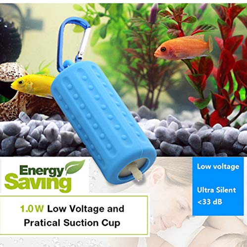 Mylivell Portable Ultra Silent Aquarium Air Pump Mini USB Oxygen Air Pump Hydroponic Oxygen Mute Energy Saving Supplies for Fish Tank with Air Stone &Tube