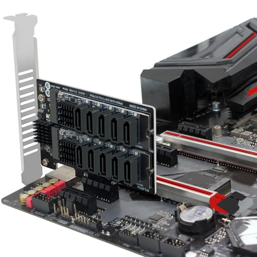 Carte adaptateur PCIe 10 ports transfert rapide 6 Gbit/s pour PC fixe - 2