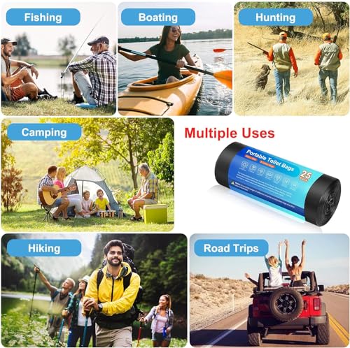 Image of 25 Camping Toilet Bags, Portable Biodegradable Thickened Toilet Bag