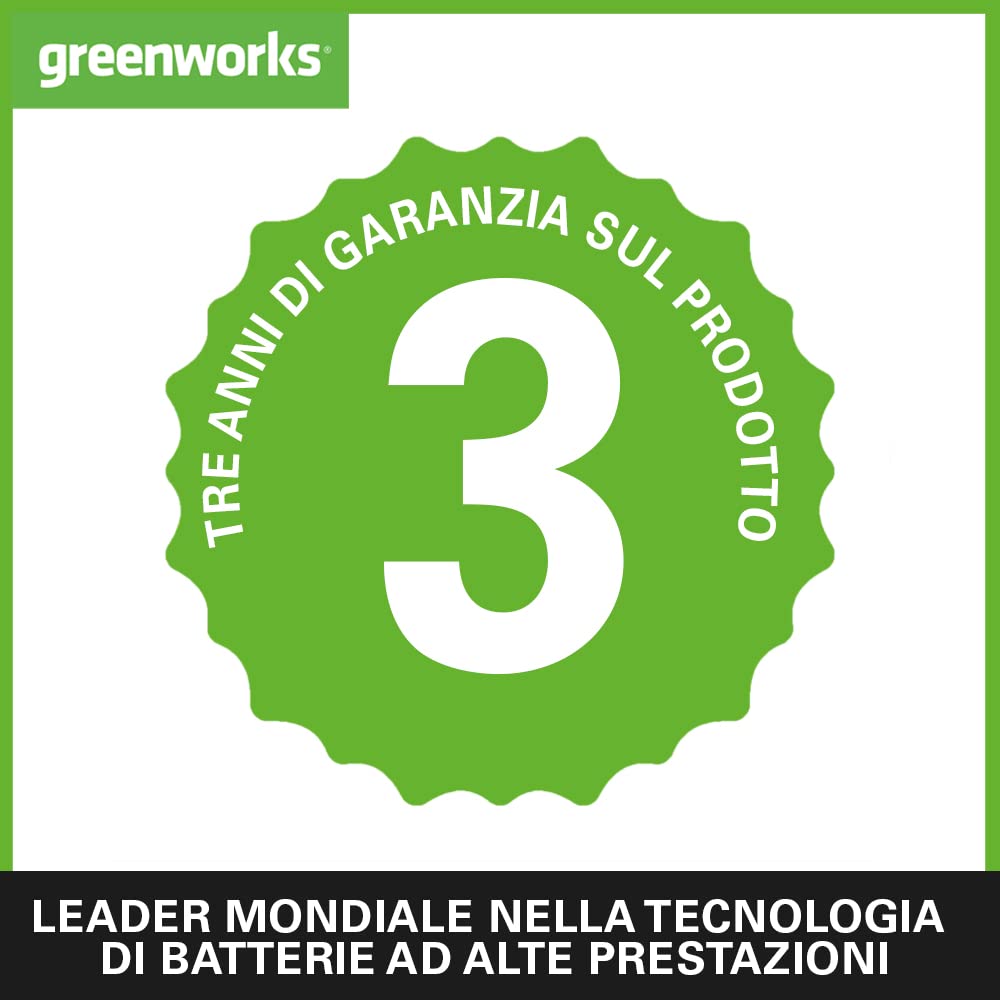 Greenworks G40TL - Motocoltivatore a Batteria, Motozappa con Fresa a Denti Anteriore, Larghezza di Lavoro 25cm, Profondità di Azione 13cm, SENZA Batteria 40V e Caricabatterie, Garanzia 3 Anni