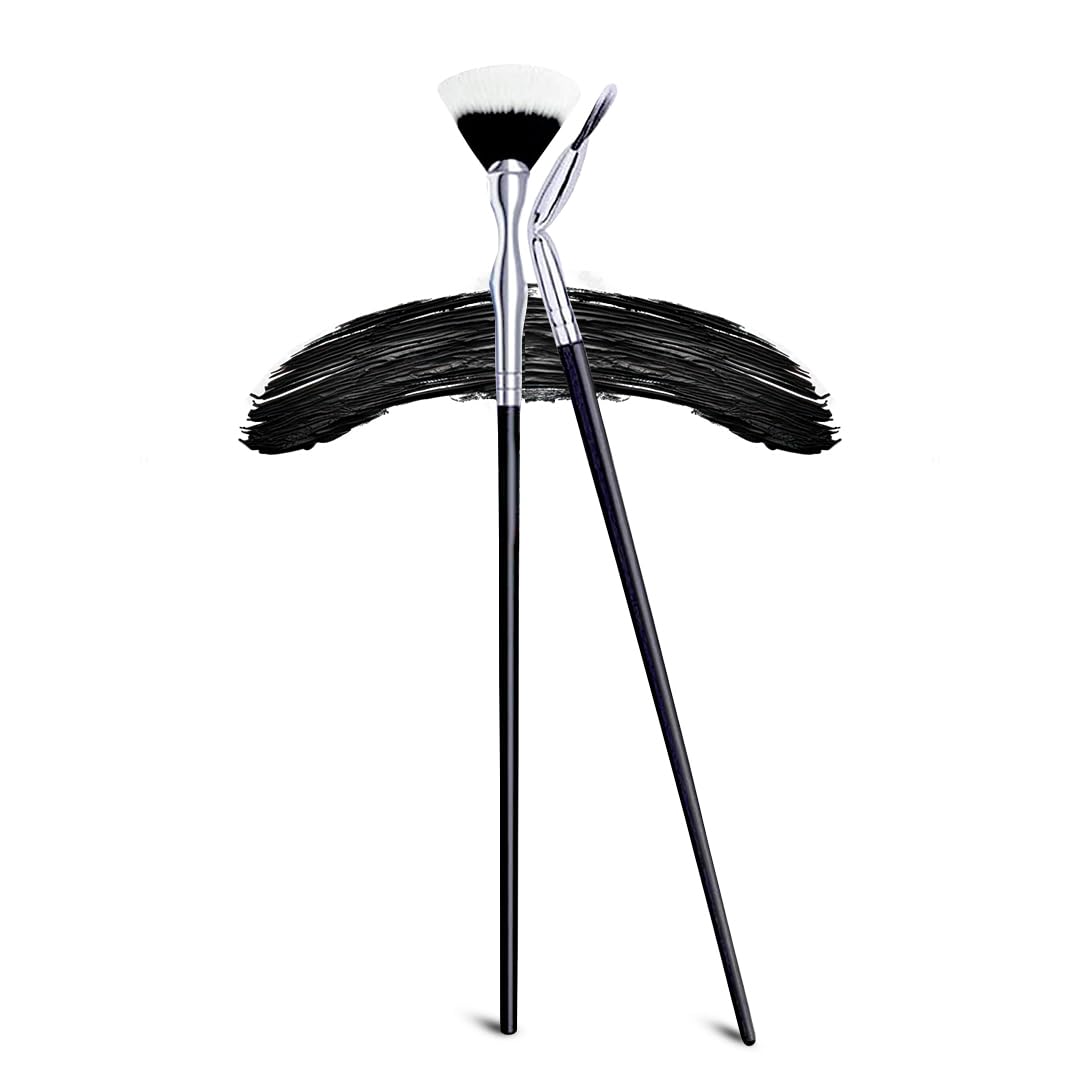 Gleva Angled Fan-Shaped Mascara Brushes With Angled Fan Eyelash Brush, Bent Lash Fan Brush,Mascara Painting Brush-picture-12