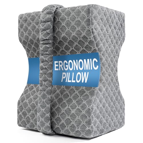 UJPFEO Knee Pillow for Side Sleepers, Leg Pillow for Sciatica, Back, HIPS, Knees, Joints Pain Relief,Pillows for Between Legs While Sleeping Spine Alignment Support & Relieves Pressure