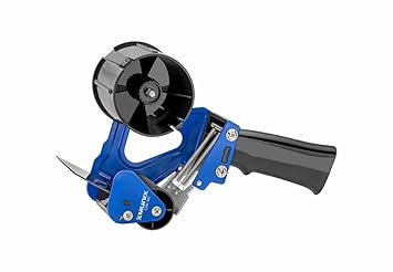 Munix Heavy Duty Packing Tape Dispenser - 3 inch / 75 mm with Stainless Steel Blade | Adjustable Spool Tension Knob