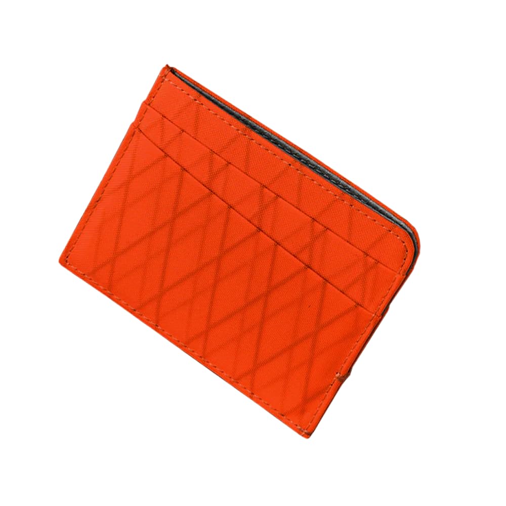 ALPAKA Portfel Ark Card - Smukły, minimalistyczny portfel z ochroną RFID, na 4-6 kart i gotówkę, przednia kieszeń, wodoodporny X-Pac VX21, pomarańczowy, S, Minimalistyczny
