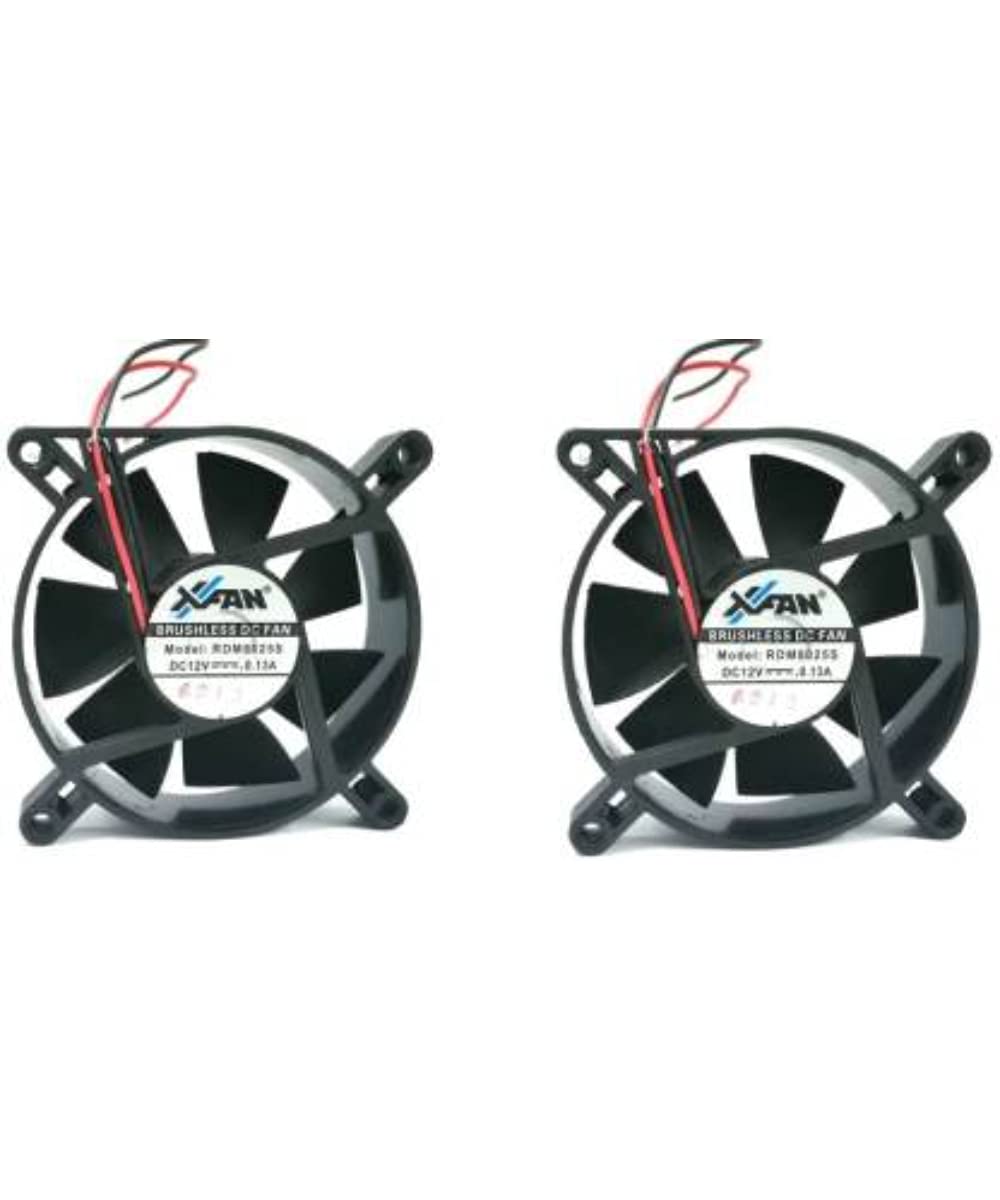 TechSupreme Pack of 2 DC 12V Cooling Fan for DIY Incubator Cabinet Fan 3-Inch Cooler (Black) (B096YC3ZN8) Amazon Price History, Amazon Price Tracker