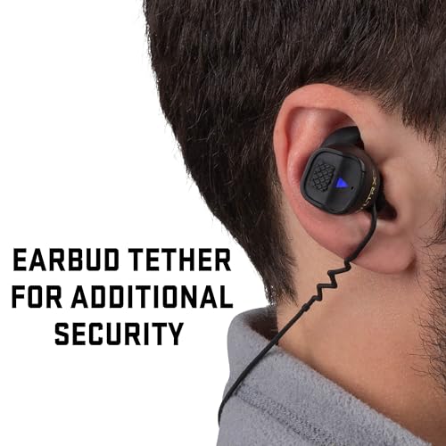 Image of Allen ULTRX Bionic Fuse Bluetooth Earbuds w /Charging Case, Dark Gray