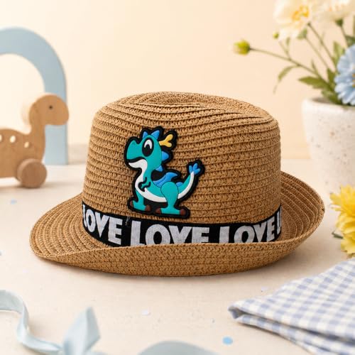Image of VRITRAZ Baby Boy's and Girl's Kids Children Cute Printed Cartoon Gift Summer Fancy Dress Straw Fasion Hat Cap 1