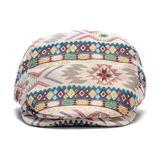 Image of Cotton Newsboy Cap,Breathable Ivy Gatsby Cabbie Beret Hat for Men's Women Driving Hunting Golf