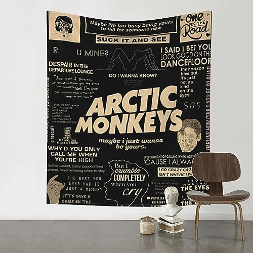 Vitocare JVOLXUI-555576406 Arctic Music Monkeys Tapestry Wall Decoration Closet Bed Hanging Bedroom Dormitory Fashion Hip Hop Living Room Dorm Home Decor Wall Art Funny Cute Tapestry 60 X 51 Inch cover