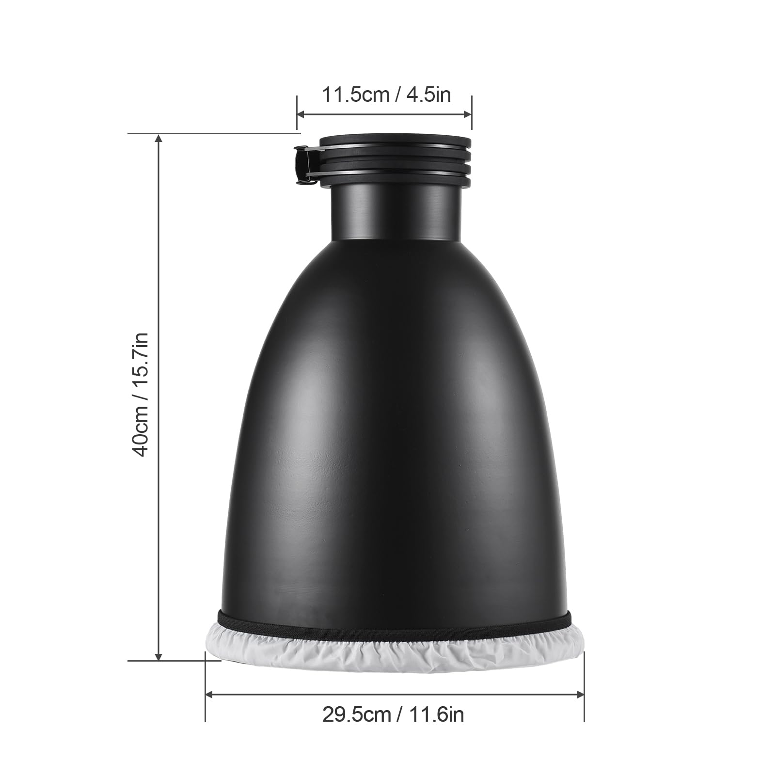 Andoer Piatto di bellezza da 11,6 pollici con supporto Profoto Tele-Zoom Riflettore Diffusore Diffusore Piatto con griglia a nido d'ape a 60° e calzino diffusore per Profoto Mount Studio Strobe Flash