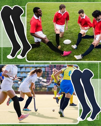 Image of Panitay 2 Pairs Over The Knee Baseball Socks High Football Softball Socks Sport Extra Long for Boys Girls Youth Women Men