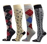 4 Pairs Dr. Motion Therapeutic Graduated Compression Women's Knee-hi Socks… (B)