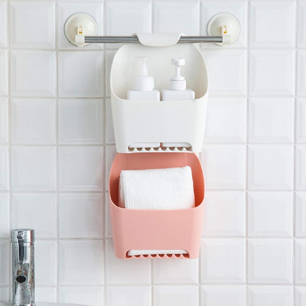 OOCC Bathroom Storage Bathroom Shower Caddy Shower Holder and Organizer for Shampoo Cosmetics Beauty Products Pink Only