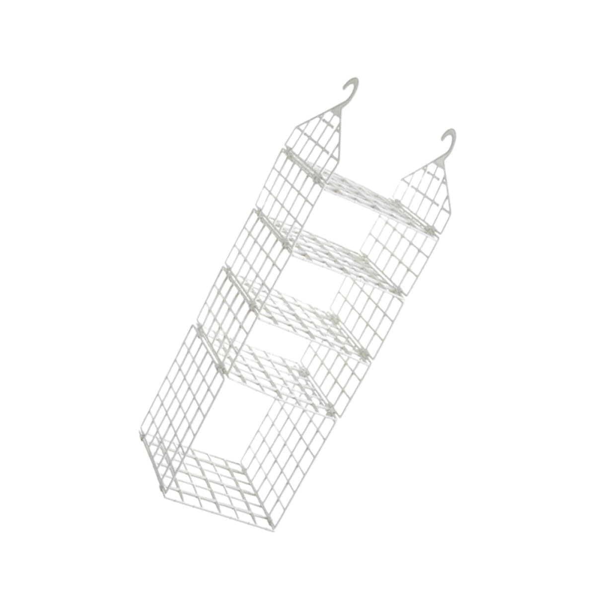 Organizador de Múltiples de de Plástico Blanco Armario Plegable Diseño Gancho Colgante y para Ropa y Toallas en Dormitorio