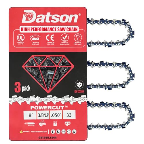 8 Inch Pole Saw Chain for KOBALT 506891 / KPS 80-06 / KPS 80-07 / KPS 80-08 Polesaw, 8" Replacement Chain for KPS 80-08 40V electric Kobolt Pole saw (3 Chains)