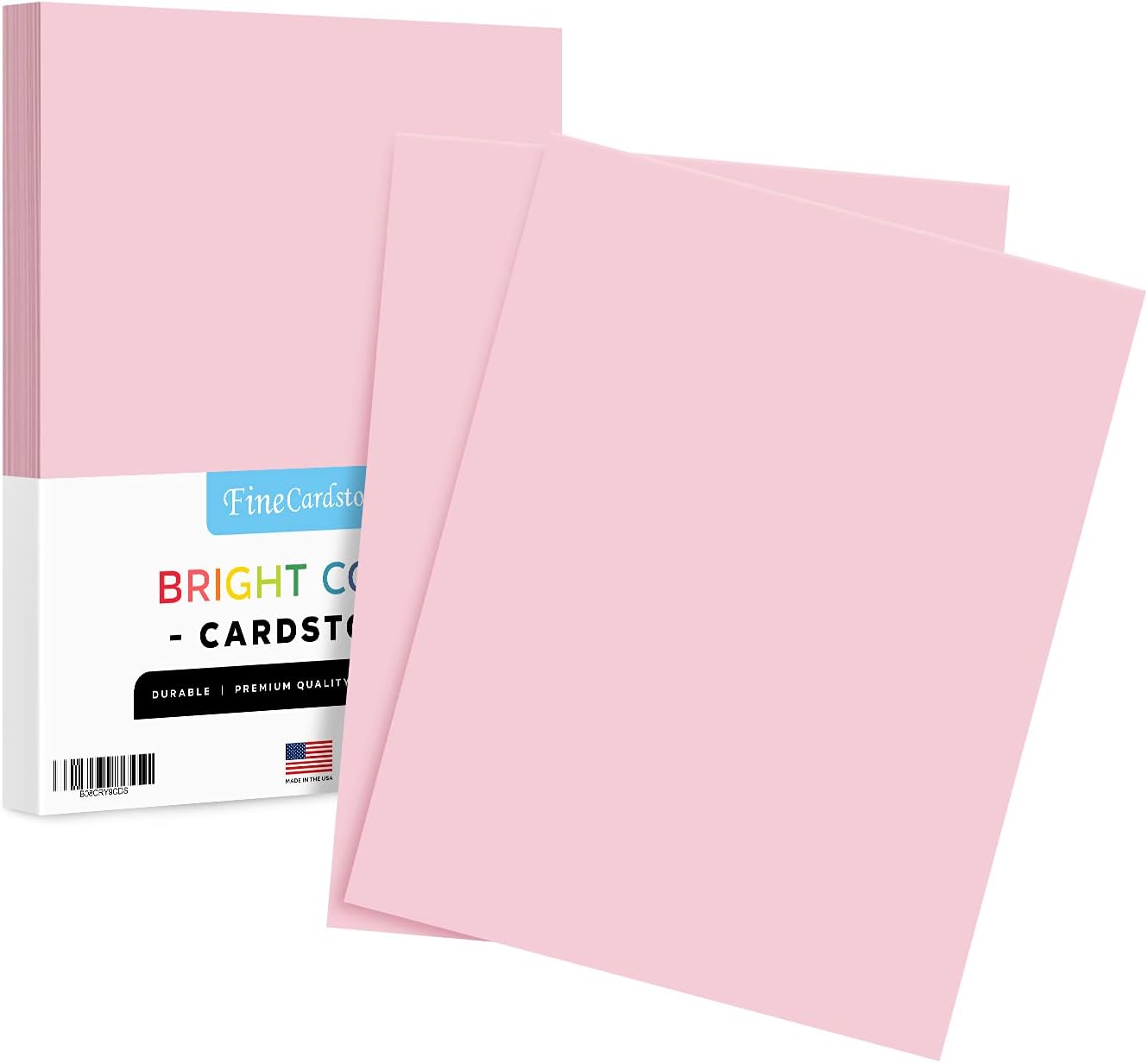 Premium Colored Card Stock Paper | 50 Sheets Pack | Superior Thick 65lb Cardstock, Perfect for School Supplies, Arts & Crafts | Acid & Lignin Free | 8.5 x 11" | Pink