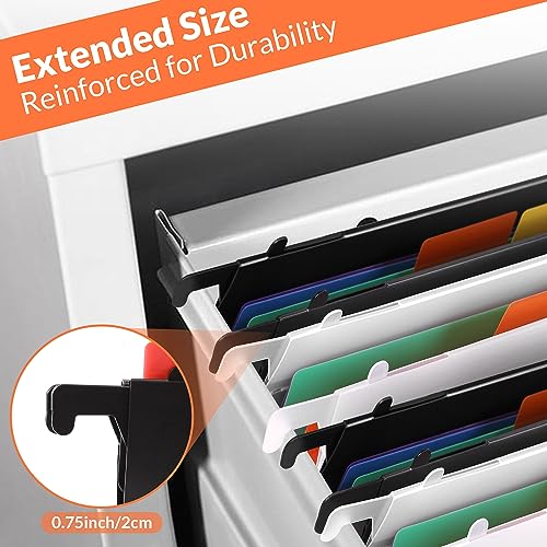 Zuozee Pasta de arquivo suspensa para tamanho carta, organizador de armário de arquivo com 7 bolsos,