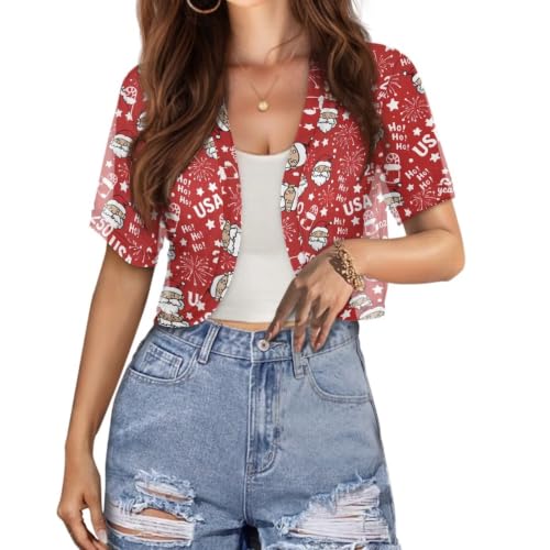 Image of Womens Short Sleeve Bolero Shrug Open Front Knit Cropped Cardigan Shoulder Cover for Dress Cute Casual Knit Cover Up