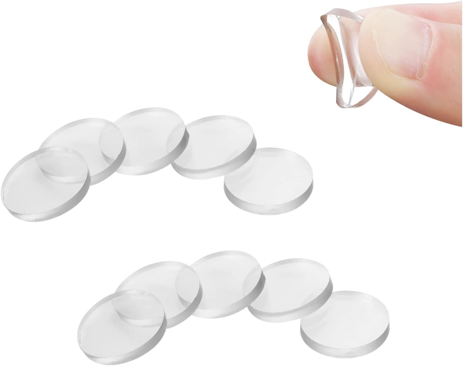 Clear Glass Table Top Bumpers,Soft Material,to Control The Movement of