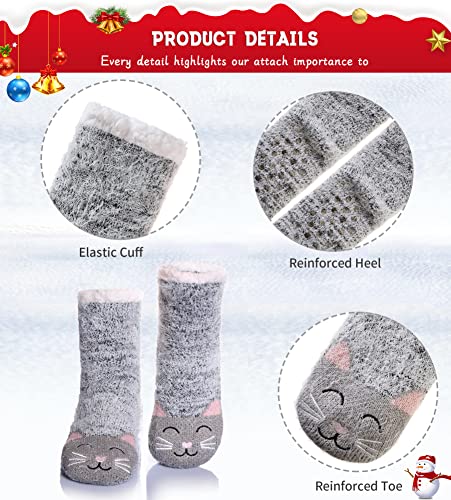 Image of WEVIAS Womens Slipper Socks Fuzzy Winter Thermal Grips Cozy Socks