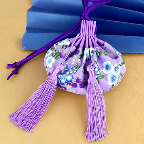 Bolsas de seda china sacchet brocado 10 pzs miniatura 4