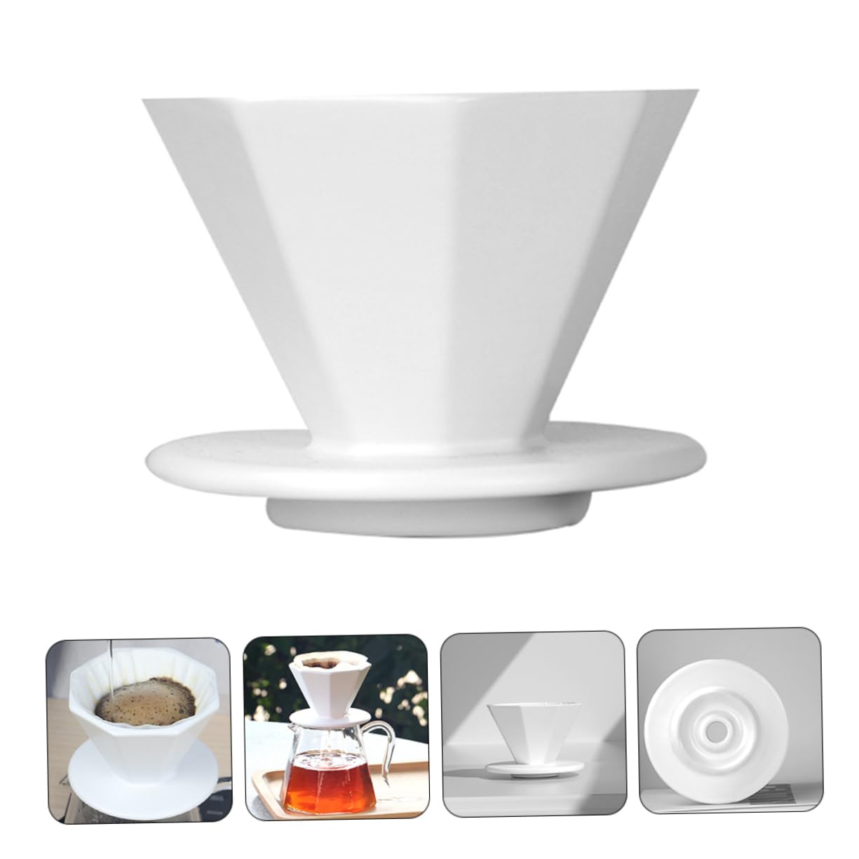 Sewroro 1Pieza Café de Cerámica Reutilizable para Filtrado para Uso Casa y
