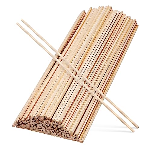 jojofuny 100 Piezas Varillas de Madera sin Acabado Manualidades de Madera Bricolaje DIY Artesanías