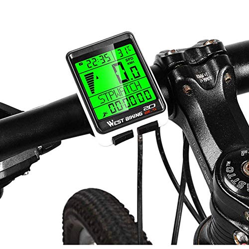 XIEXJ Bici De La Computadora Impermeable Sin Hilos 5 Idioma Velocímetro Y Cuentakilómetros para Ciclo Al Aire Libre Y La Función De Aptitud Multi