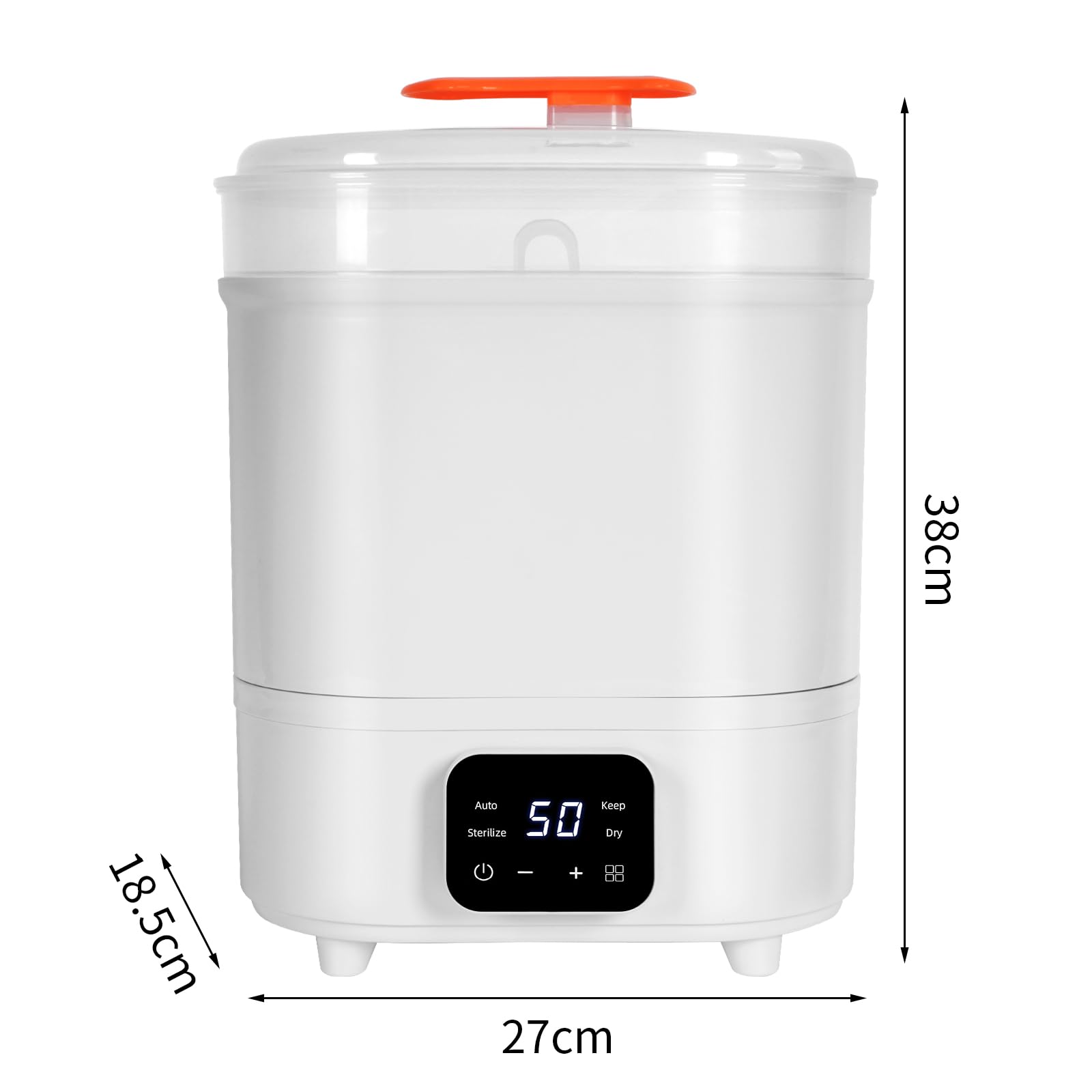 Calentador Esterilizador y Secador de Biberones, esterilizador Biberones 3 en 1 con Función Storge 72H, Calentamiento de Alimentos para Bebés con táctil Pantalla LCD y Control de Temperatura Preciso