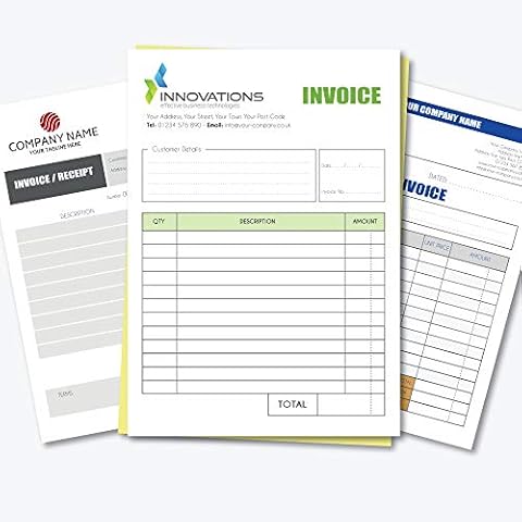 Personalised A4 Duplicate Invoice Book • Order Book • NCR Pad • Receipt Pad • 50 Sets • Full Colour Cover