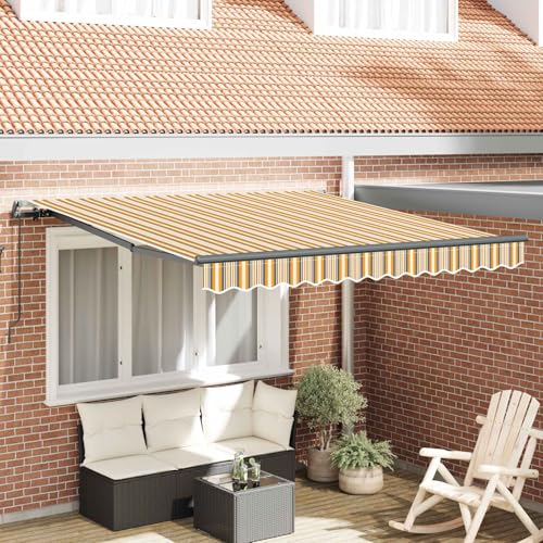 Store rétractable à bras articulé pour se protéger du vis-à-vis