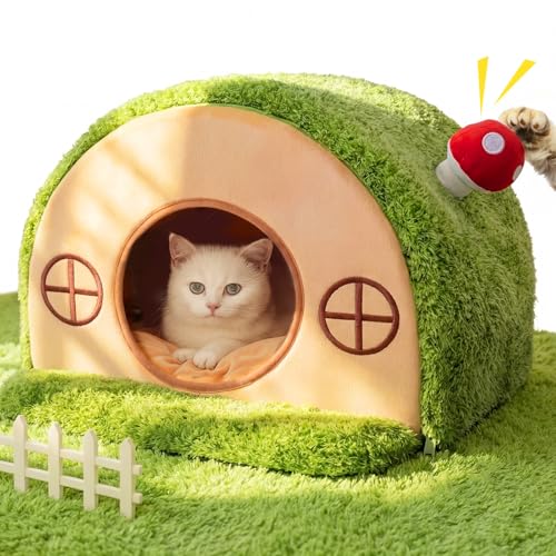 Mellownido Cat Bed for Indoor Cats - Cute Cat Bed