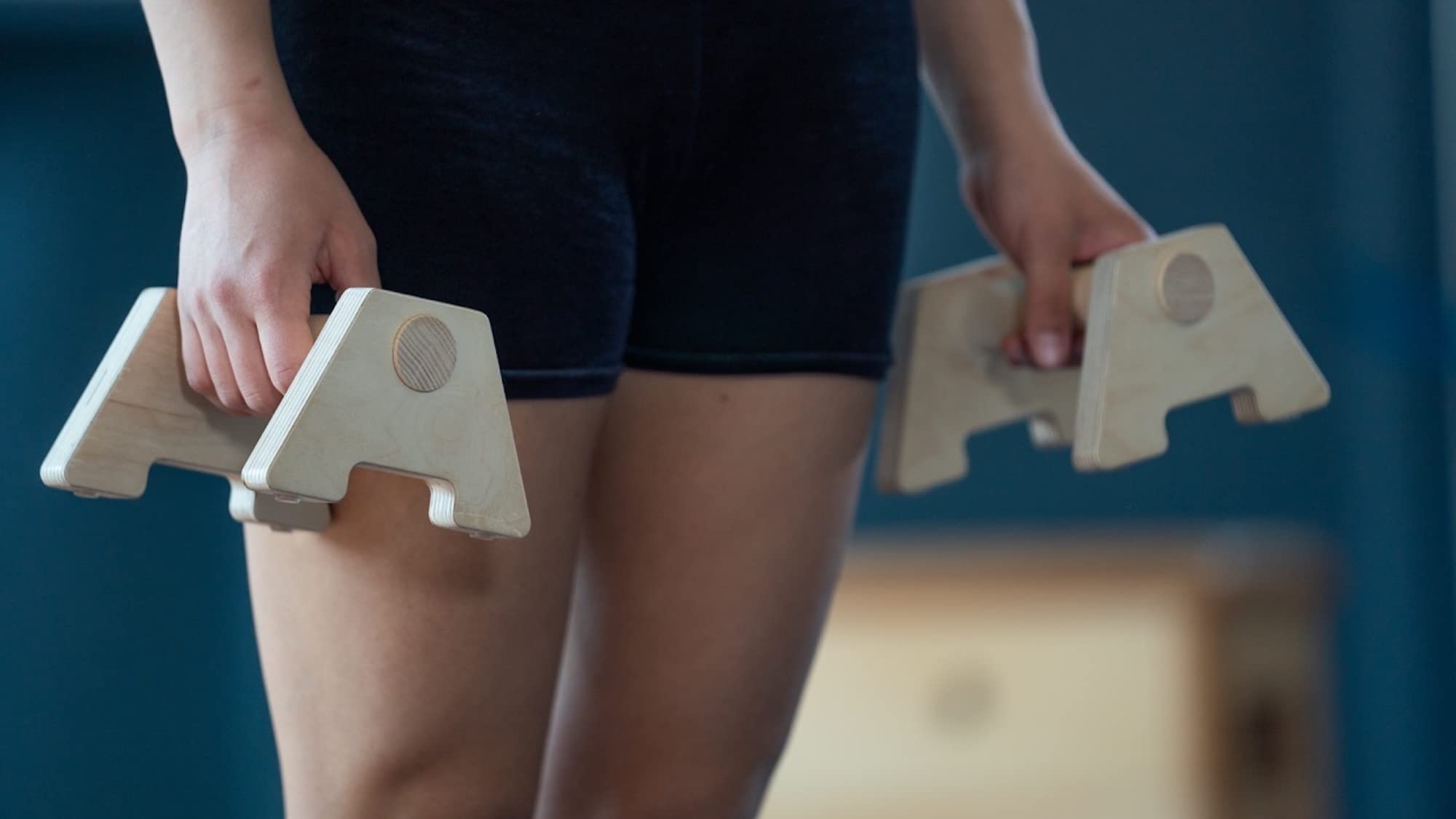 Parallettes Barren Liegestützgriffe Parallels Holz Handstandstütze Fitness Griffe Handstandhilfe Birke/Esche Handstandbarren Calisthenics Bodytrainer Barren