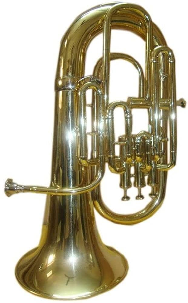 Amazon.com: Bb/F 4 Valve Flat Brass Finishing Euphonium With
