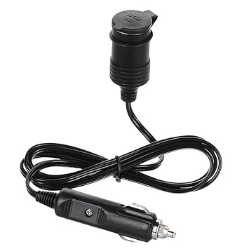 buzhi Cigarette Lighter Extension Cable Cord Car Charger DC Power Supply Wire 2 Meters 12V 24V Adapter Socket Plug Male to Female Connector