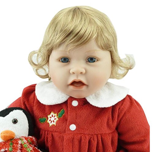 YIHANGG Silikon Vinyl Reborn Weihnachten Baby Puppe Realistische Mädchen Babys Puppen 22 Zoll 56 cm Lebensechte Prinzessin Kinder Spielzeug Kinder Geburtstagsgeschenk – Bild 7