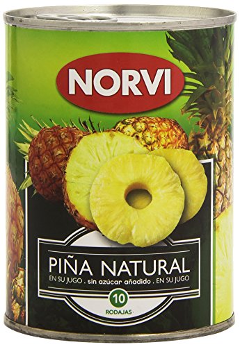 Norvi - Piña natural en su jugo - Sin azúcar añadido - 565 g; 10 rodajas Cover