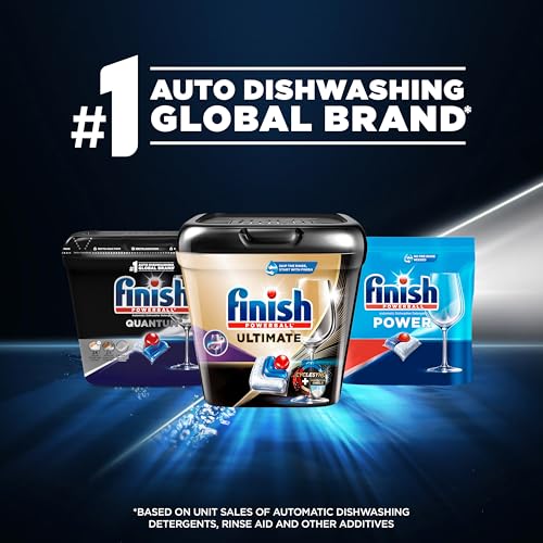 Image of Finish Quantum Dishwasher Pods, No Pre-Rinse Dishwasher Detergent Soap Removes 24HR Dried-On Stain and Grease, Leaving a Virtually Spotless Shine, 22 Count