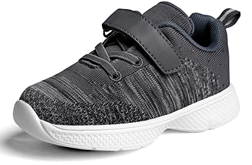 adituo Toddler/Little Kid Boys Girls Lightweight Breathable Sneakers Strap Athletic Runing Walking Sports Shoes