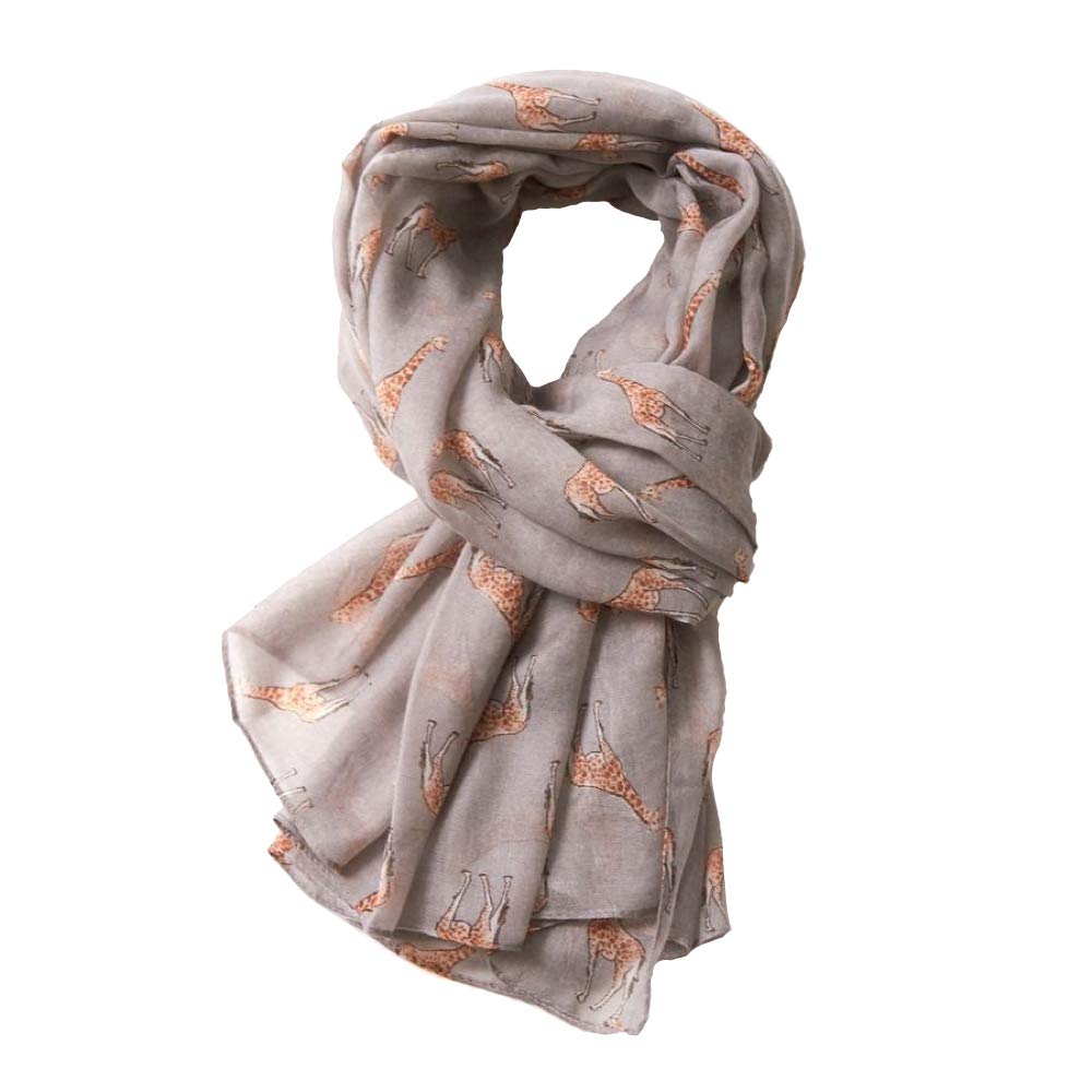 The Olive House Women's Grey The Olive House® Giraffe Safari Scarf