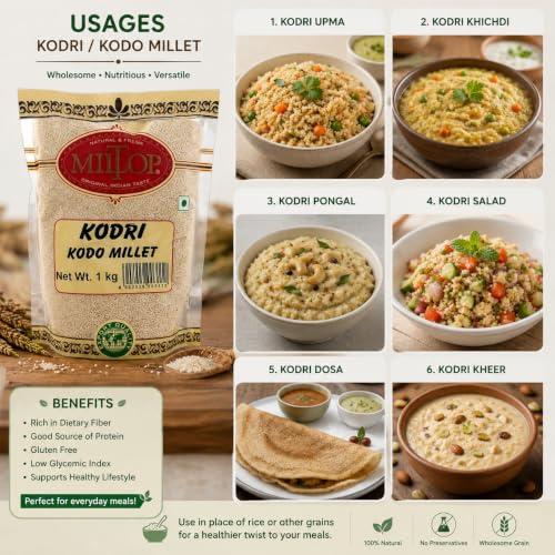 Image of Miltop Kodri-Kodo Millet, 1 kg (Healthy Diabetic Food)