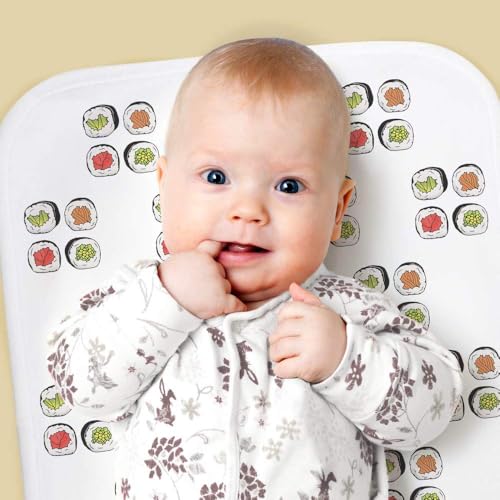 Azeeda 'Sushi Selection' Baby Burp/Wash Cloth (BC00031517)2